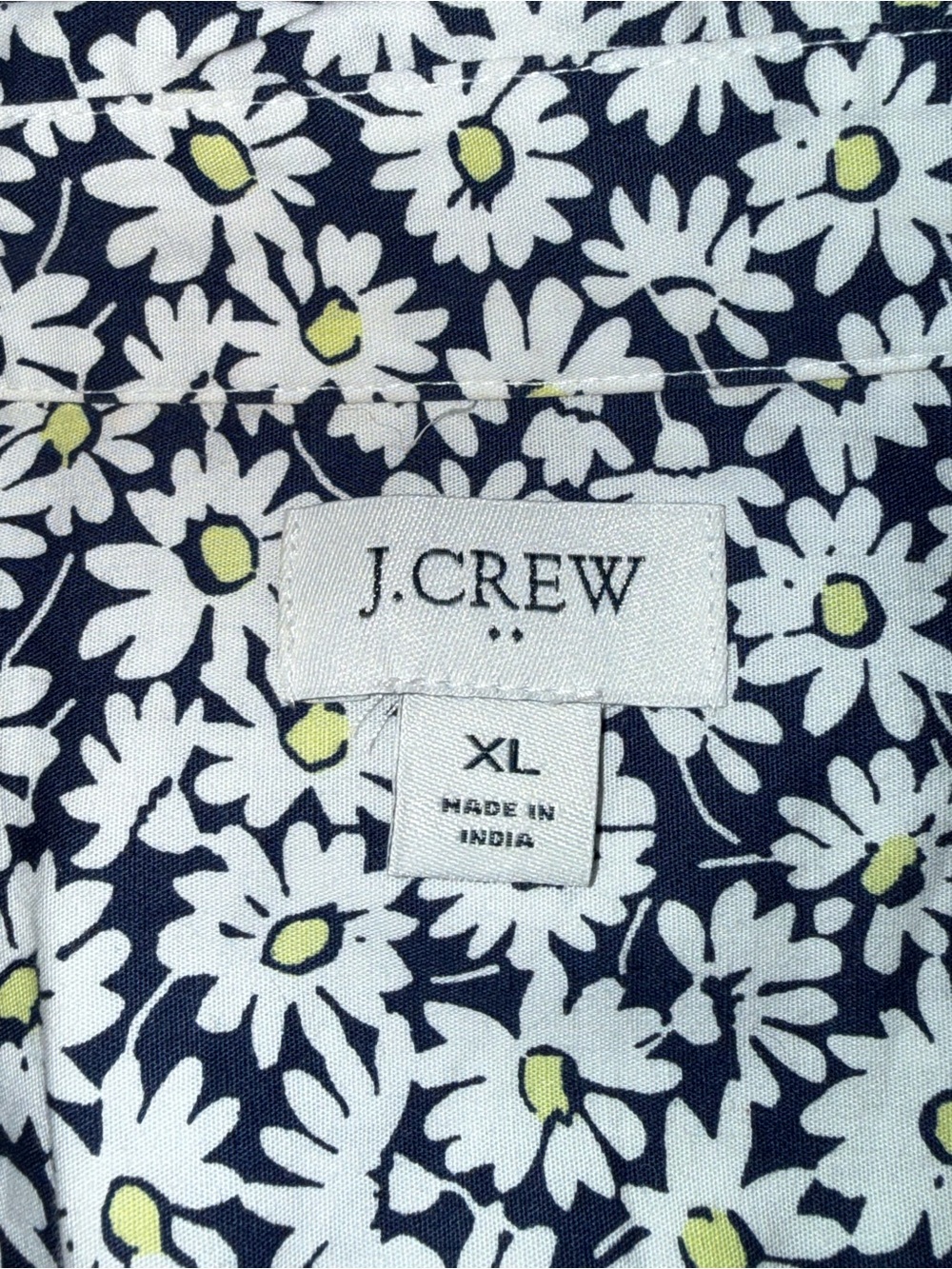 J. Crew Navy Floral Daisy Sleeveless Collared Camisole - Picture 8 of 10